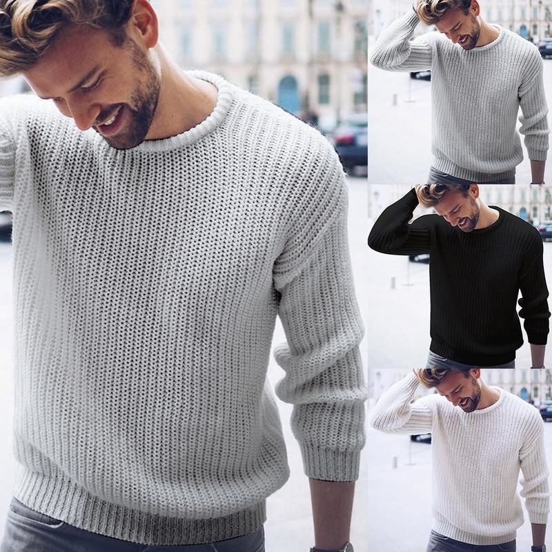 Men&s Sweaters Fashion For Men Long Sleeve Pullovers Autumn Winter Sweater Knit Shirts Clothing